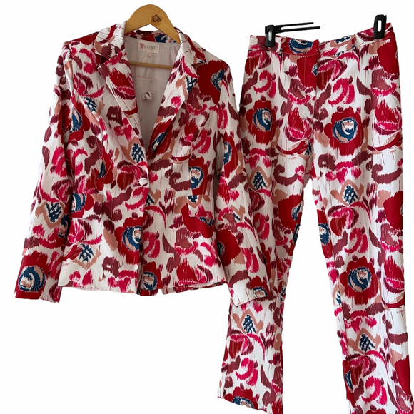 L'ATISTE SZ M TWO PIECE ABSTRACT BLAZER PANTS SET,  EVENING WEAR OR OFFICE WEAR - Picture 6 of 12